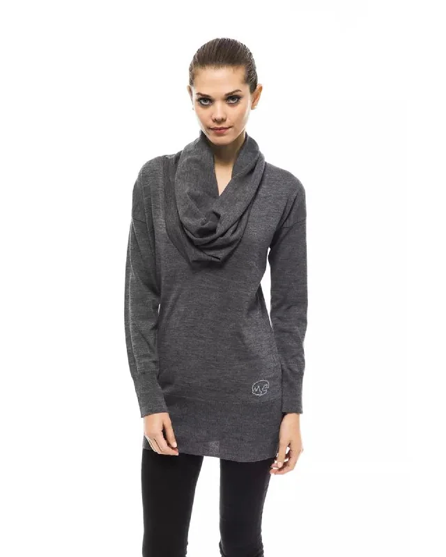 Montana Blu Women's Gray Wool Sweater - 44 IT