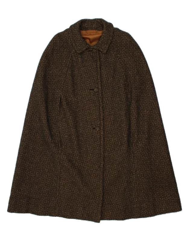 VINTAGE Womens Cape Coat One Size Brown