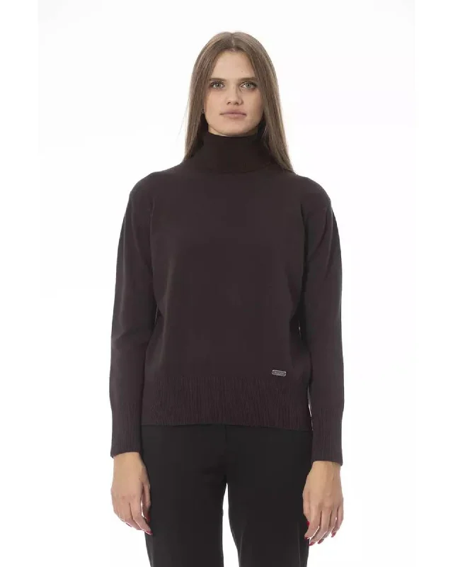 Baldinini Trend Women's Brown Wool Sweater - 44 IT