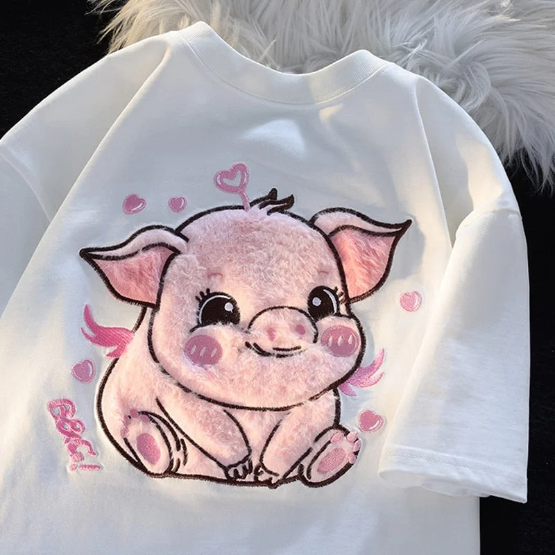 Happy Pig Fluffy Tee