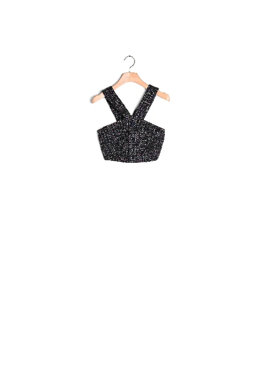 Top bustier en tweed