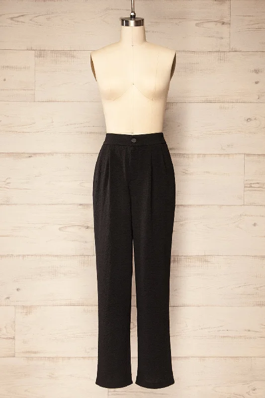 Brizo | Black Straight-Leg Pants