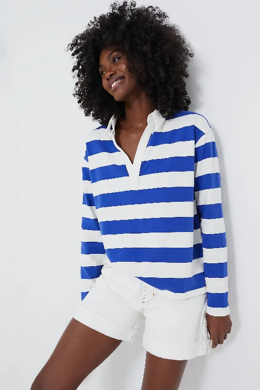 Seaport Stripe Ellis Knit Polo Popover