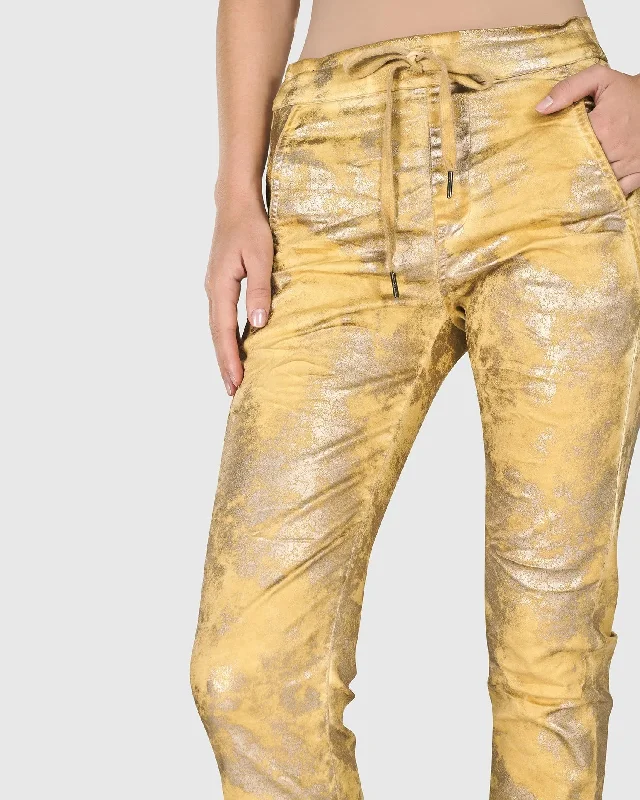 Iconic Stretch Jeans, Honey Gold