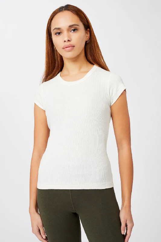 Piqué Roundneck (White), GOTS