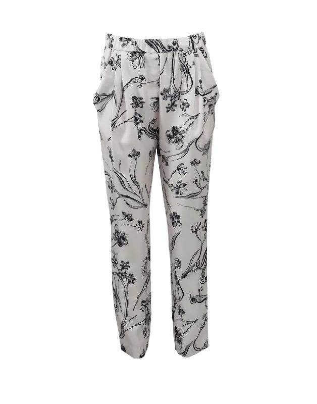 Floral Draped Trouser