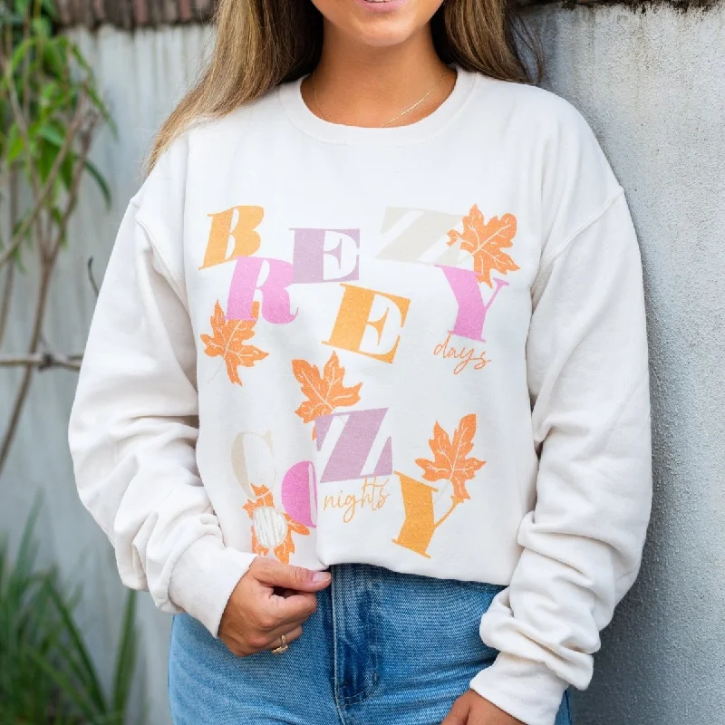 Monogrammed 'Breezy Days, Cozy Nights' Crewneck Sweatshirt