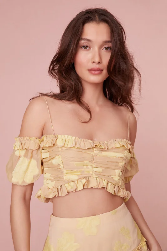 Emalin Cropped Off-Shoulder Top