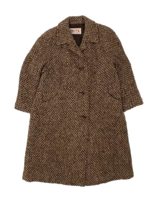 EASTEX Womens Overcoat UK 16 Large Brown New Wool