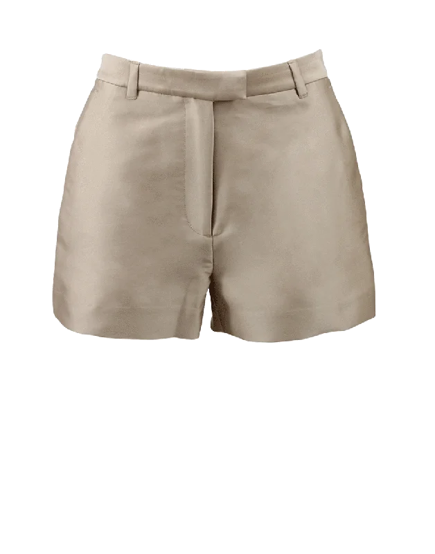 Satin Flat Front Short