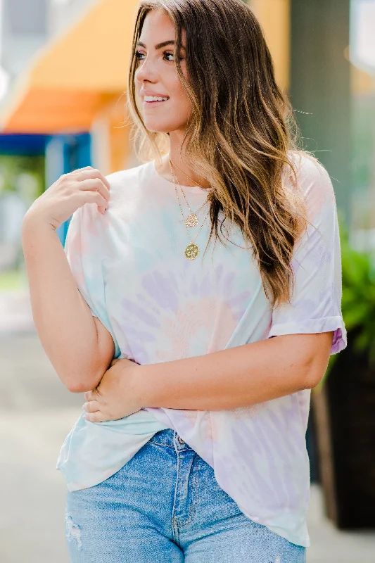 Feeling Fine Lavender Purple Tie Dye Top