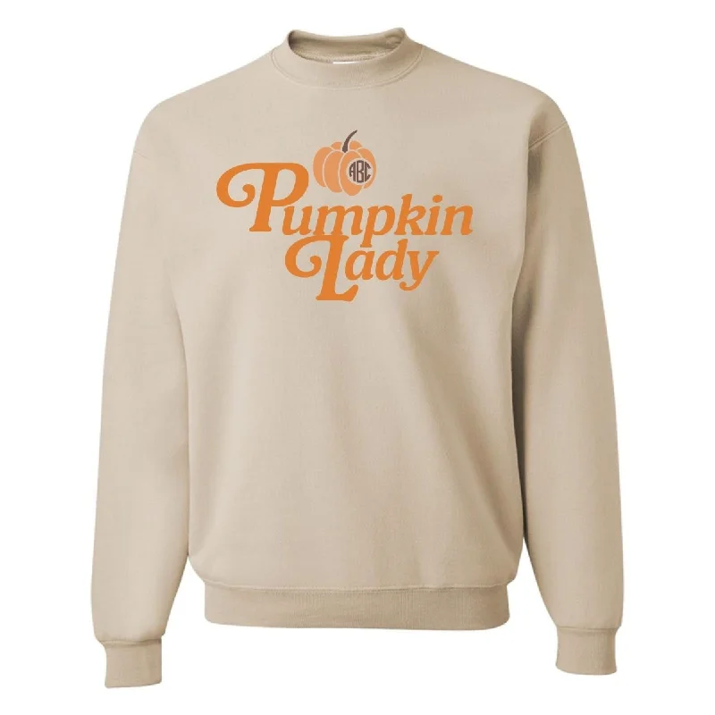 Monogrammed 'Pumpkin Lady' Crewneck Sweatshirt