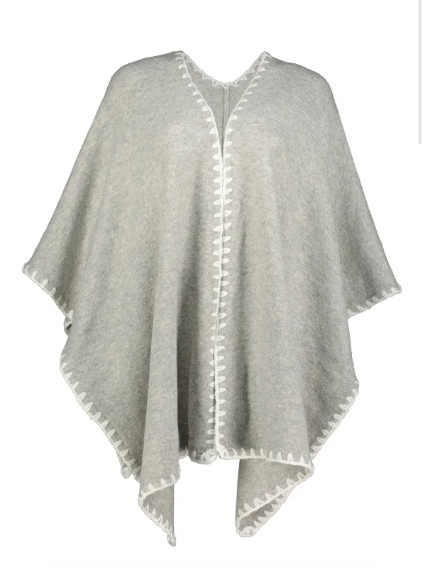 Grey Whipstitch Shawl