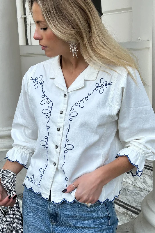 Western Sophie Shirt in Ecru