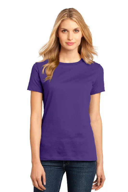 District Womens Perfect Weight Short Sleeve Crewneck T-Shirt - Purple