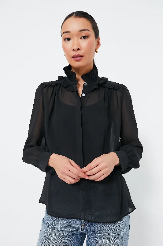 Black Sheer Elana Blouse