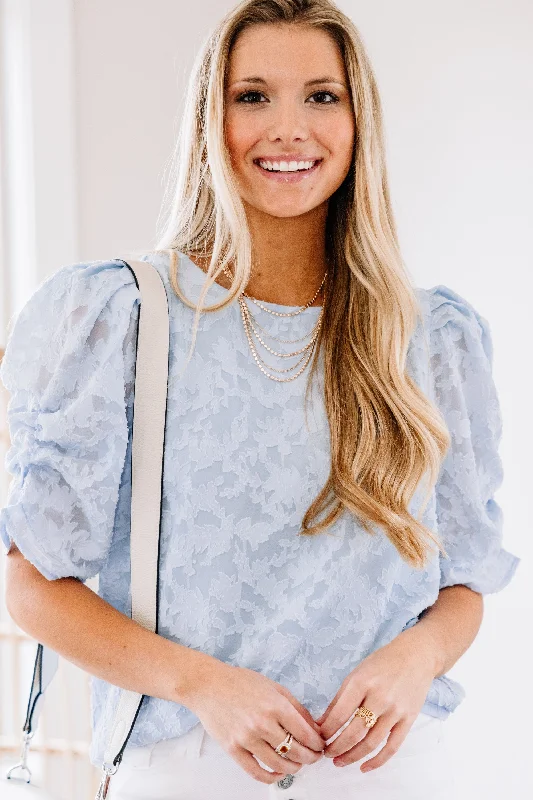 Continued Perfection Blue Lace Blouse