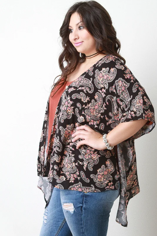 Paisley Open Front Kimono