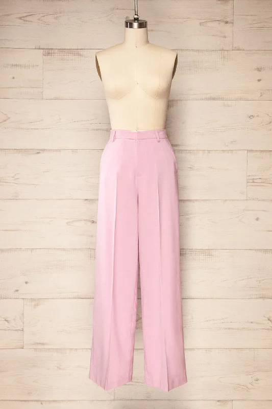 Bancroft Pink | Oversized Pants w/ Front Pleats