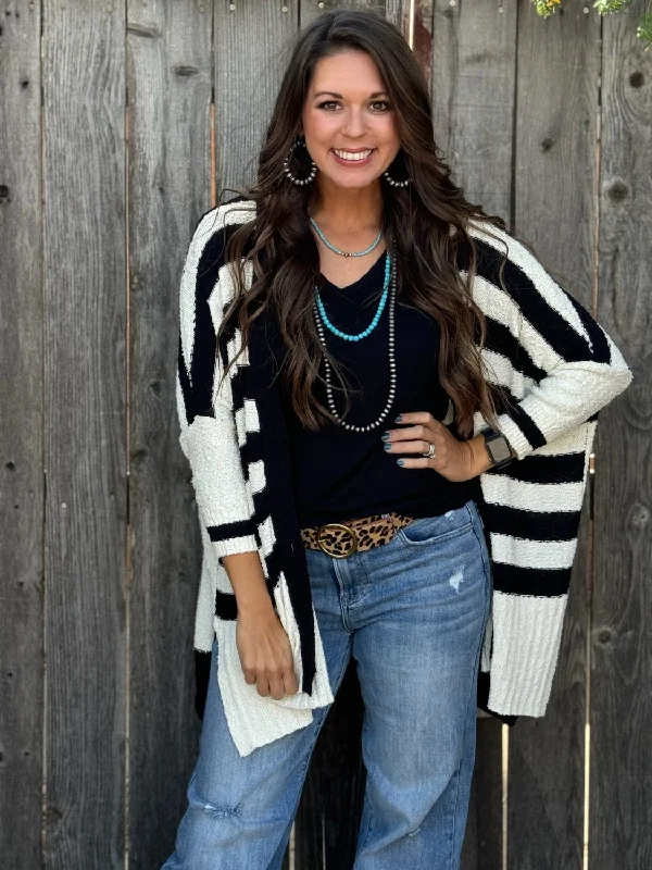 Brodi Striped Button Down Cardigan