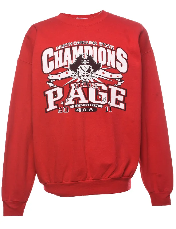 North Carolina State Pirates Printed Sweatshirt - L