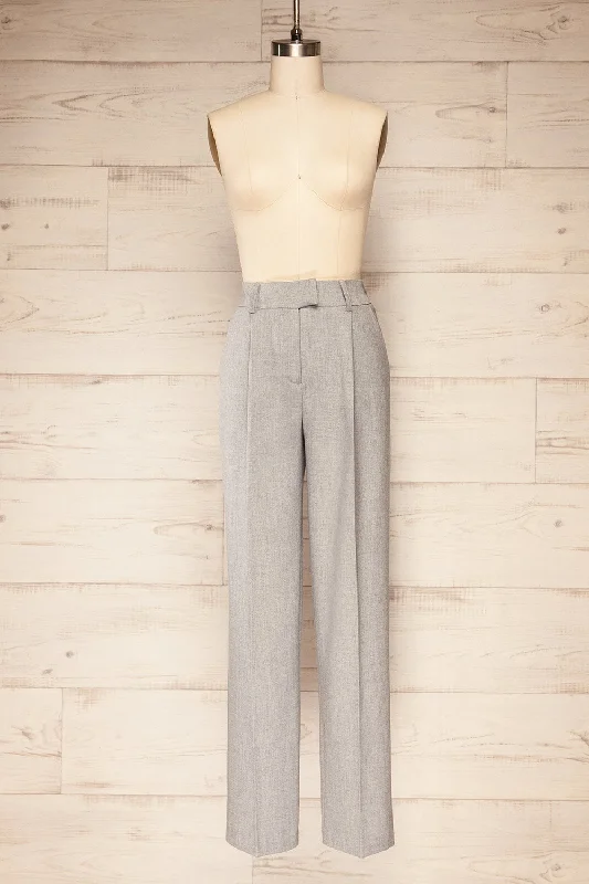 Guelph | Grey Straight-leg Pants