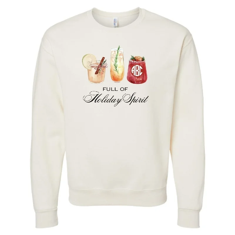 Monogrammed 'Full Of Holiday Spirit' Crewneck Sweatshirt