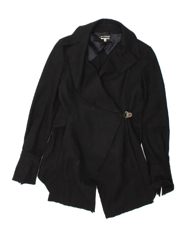 GF FERRE Womens Overcoat IT 44 Medium Black