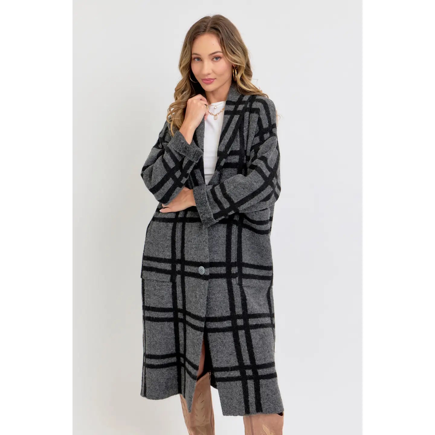 Joanna Jacquard Sweater Coat