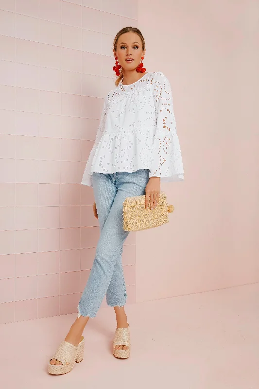 White Eyelet Eloise Blouse