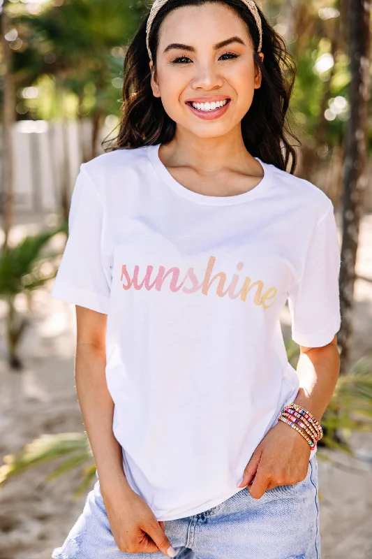 Sunshine White Graphic Tee